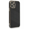 Mey İthalat®  iPhone 13 Pro Kılıf Volet Silikon - Siyah