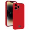 Mey İthalat®  iPhone 13 Pro Max Kılıf Kelvin Kartvizitli Silikon - Kırmızı