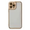 Mey İthalat®  iPhone 13 Pro Max Kılıf Liva Lens Silikon - Pudra