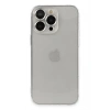 Mey İthalat®  iPhone 13 Pro Max Kılıf Luko Lens Silikon - Gümüş