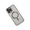 Mey İthalat® iPhone 13 Pro Max Kılıf Magneticsafe Lazer Silikon - Siyah