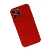 Mey İthalat®  iPhone 13 Pro Max Kılıf Nano içi Kadife Silikon - Kırmızı