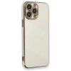 Mey İthalat®  iPhone 13 Pro Max Kılıf Volet Silikon - Beyaz