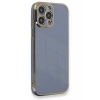 Mey İthalat®  iPhone 13 Pro Max Kılıf Volet Silikon - Mavi