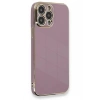 Mey İthalat®  iPhone 13 Pro Max Kılıf Volet Silikon - Mor