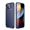Mey İthalat®  iPhone 14 Kılıf Auto Focus Karbon Kapak - Lacivert