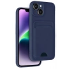 Mey İthalat®  iPhone 14 Kılıf Kelvin Kartvizitli Silikon - Lacivert