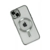 Mey İthalat®  iPhone 14 Kılıf Kross Magneticsafe Kapak - Gümüş