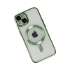 Mey İthalat®  iPhone 14 Kılıf Kross Magneticsafe Kapak - Koyu Yeşil