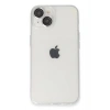 Mey İthalat® iPhone 14 Kılıf Luko Lens Silikon - Gümüş