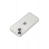 Mey İthalat® iPhone 14 Kılıf Luko Lens Silikon - Gümüş