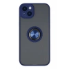Mey İthalat®  iPhone 14 Kılıf Montreal Yüzüklü Silikon Kapak - Lacivert