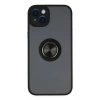 Mey İthalat®  iPhone 14 Kılıf Montreal Yüzüklü Silikon Kapak - Siyah