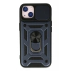 Mey İthalat®  iPhone 14 Kılıf Pars Lens Yüzüklü Silikon - Lacivert