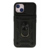 Mey İthalat®  iPhone 14 Kılıf Pars Lens Yüzüklü Silikon - Siyah
