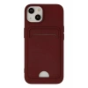 Mey İthalat®   iPhone 14 Plus Kılıf Kelvin Kartvizitli Silikon - Bordo