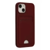 Mey İthalat®   iPhone 14 Plus Kılıf Kelvin Kartvizitli Silikon - Bordo