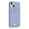 Mey İthalat®  iPhone 14 Plus Kılıf Kelvin Kartvizitli Silikon - Lila