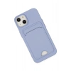 Mey İthalat®  iPhone 14 Plus Kılıf Kelvin Kartvizitli Silikon - Lila