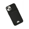 Mey İthalat®  iPhone 14 Plus Kılıf Kelvin Kartvizitli Silikon - Siyah