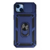 Mey İthalat®  iPhone 14 Plus Kılıf Pars Lens Yüzüklü Silikon - Lacivert