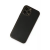 Mey İthalat®  iPhone 14 Pro Kılıf Coco Deri Silikon Kapak - Siyah