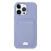 Mey İthalat®  iPhone 14 Pro Kılıf Kelvin Kartvizitli Silikon - Lila