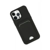 Mey İthalat®  iPhone 14 Pro Kılıf Kelvin Kartvizitli Silikon - Siyah