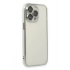 Mey İthalat®  iPhone 14 Pro Kılıf  Lensli Silikon - Gümüş