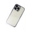 Mey İthalat®  iPhone 14 Pro Kılıf  Lensli Silikon - Mor