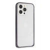 Mey İthalat®  iPhone 14 Pro Kılıf Metal Bumper Magneticsafe Kapak - Derin Mor