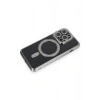 Mey İthalat®  iPhone 14 Pro Max Kılıf Joke Simli Magneticsafe Kılıf - Gri