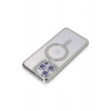 Mey İthalat®  iPhone 14 Pro Max Kılıf Joke Simli Magneticsafe Kılıf - Gümüş