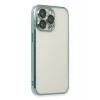 Mey İthalat®  iPhone 14 Pro Max Kılıf  Lensli Silikon - Yeşil