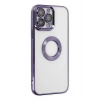 Mey İthalat®  iPhone 14 Pro Max Kılıf Slot Silikon - Mor