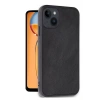Mey İthalat®   iPhone 15 Kılıf Aras Deri Kapak - Siyah