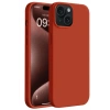 Mey İthalat®  iPhone 15 Kılıf First Silikon - Kırmızı