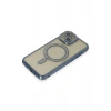 Mey İthalat®  iPhone 15 Kılıf Joke Simli Magneticsafe Kılıf - Lacivert