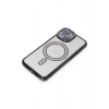 Mey İthalat®  iPhone 15 Kılıf Joke Simli Magneticsafe Kılıf - Siyah