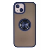 Mey İthalat®  iPhone 15 Kılıf Montreal Yüzüklü Silikon Kapak - Lacivert