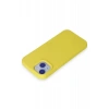 Mey İthalat®   iPhone 15 Kılıf Nano içi Kadife Silikon - Sarı