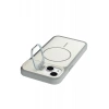 Mey İthalat®   iPhone 15 Pale Magsafe Standlı Kapak - Beyaz