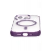 Mey İthalat®  iPhone 15 Pro Hilton Magsafe Kapak - Derin Mor