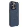 Mey İthalat® iPhone 15 Pro Kılıf Anka PC Magneticsafe Sert Metal Kapak - Lacivert