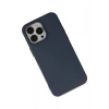 Mey İthalat®   iPhone 15 Pro Kılıf Nano içi Kadife Silikon - Lacivert