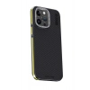 Mey İthalat® iPhone 15 Pro Max Kılıf Aramid 600D Kevlar Karbon Fiber Magsafe Kapak - Sarı