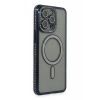 Mey İthalat®  iPhone 15 Pro Max Kılıf Joke Simli Magneticsafe Kılıf - Lacivert