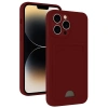 Mey İthalat®   iPhone 15 Pro Max Kılıf Kelvin Kartvizitli Silikon - Bordo