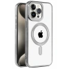 Mey İthalat® iPhone 15 Pro Max Kılıf Kronos Magsafe Kapak - Titanyum Gri