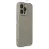 Mey İthalat®  iPhone 15 Pro Max Kılıf Nano içi Kadife Silikon - Beyaz Titanyum